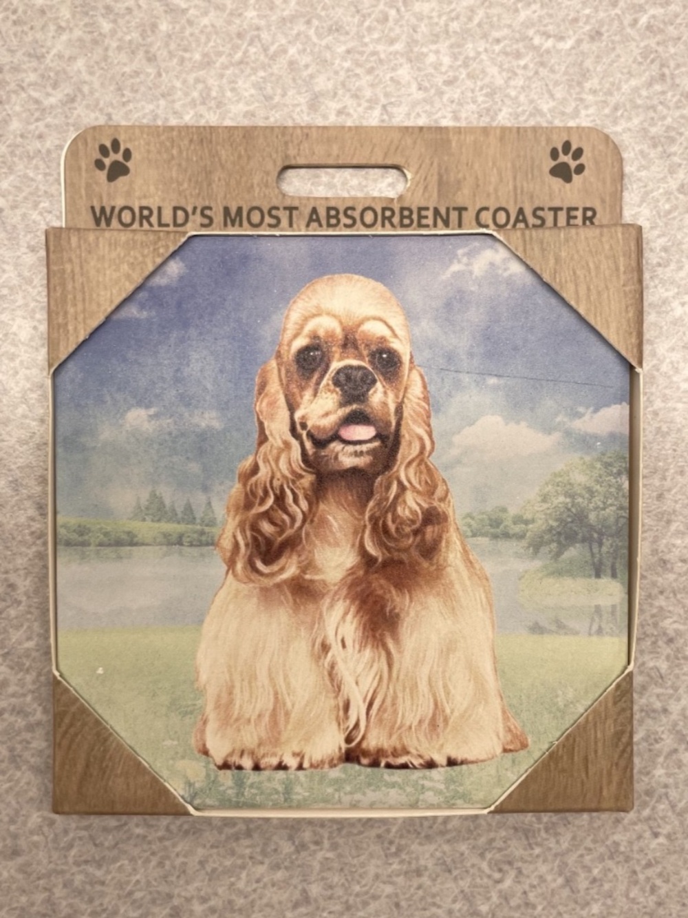NEW Cocker Spaniel Dog Stone Coaster 4x4 World's Most Absorbent Pet Lover Gift